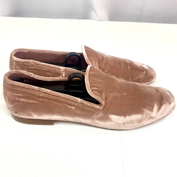 Vince Women Bray Velvet Smoking Slippers Flats Loafers Blush Pink Shoe sz 7.5 - Picture 7 of 17